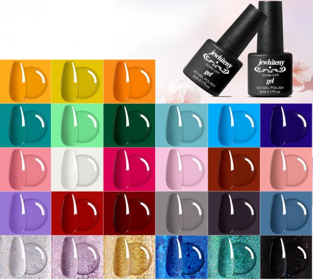 Jewhitening_kit de inicio esmaltes gel_27 colores_tonos.webp