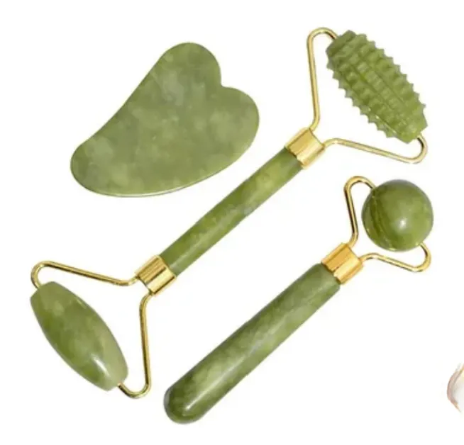 Set de rodillos faciales de Jade