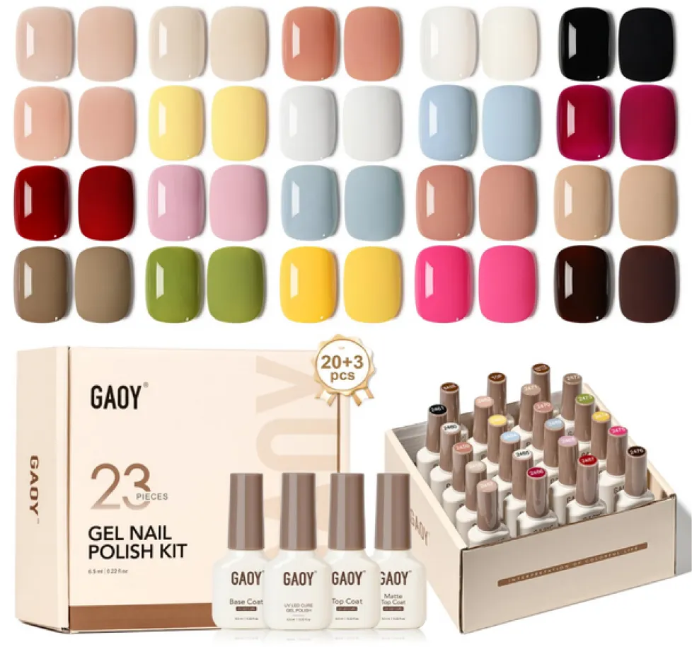 GAOY Gel Nail Polish - Tonos neutros, nude pink - Disponible en Honduras