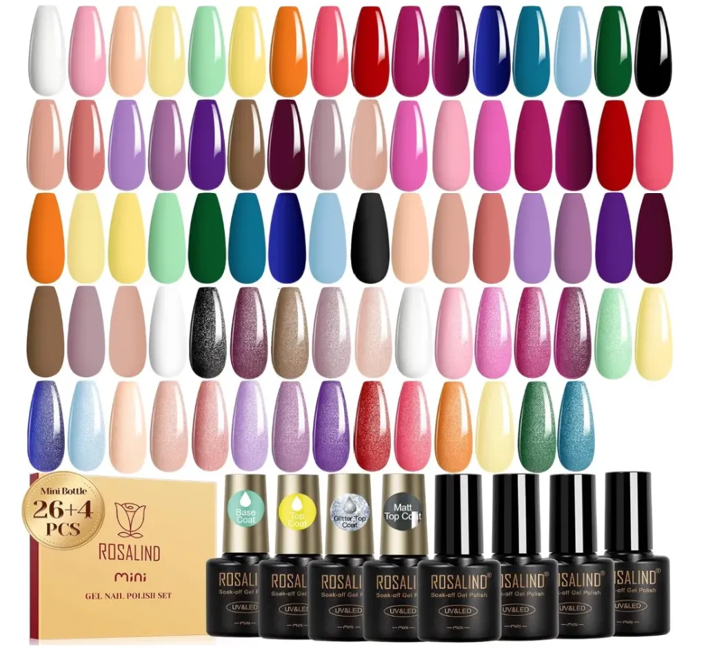 Mini esmaltes gel 30 unidades- Rosalind - Colección multicolor 5 ml - Disponible en Honduras