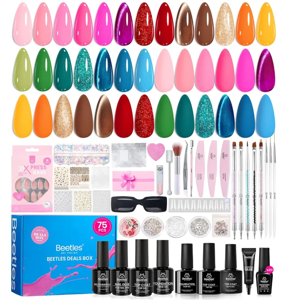 Beetles - Kit de regalo - esmaltes - soft gel - pegamentos - Disponible en Honduras
