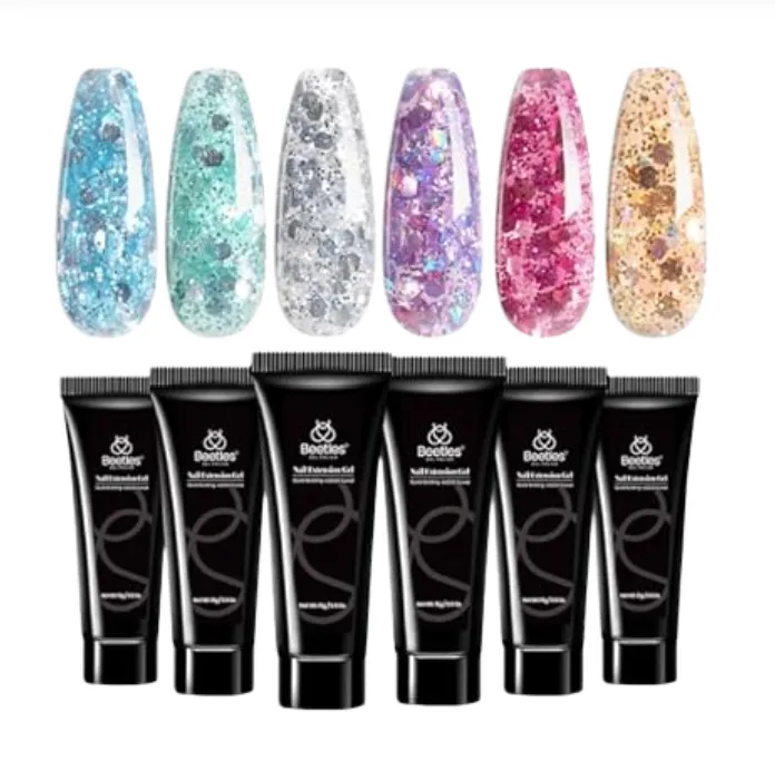 Beetles - poligel con escarcha 6 unidades