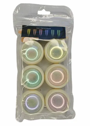 Efectos en polvo para uñas - paquete de 6