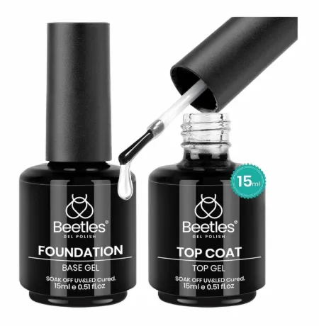 Base y top coat - Beetles 15 ml - Disponible en Honduras