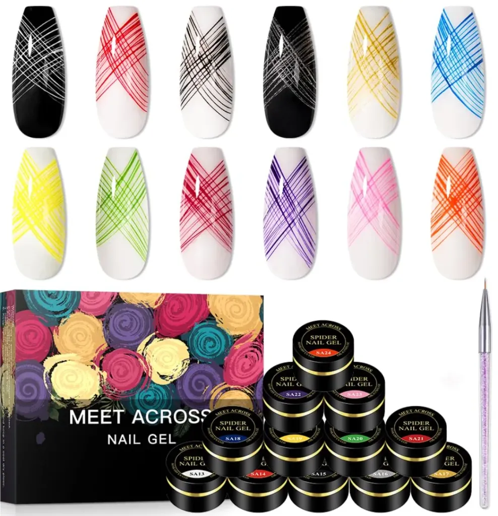 Gel spyder/liner 12 colores Meet across - Disponible en Honduras