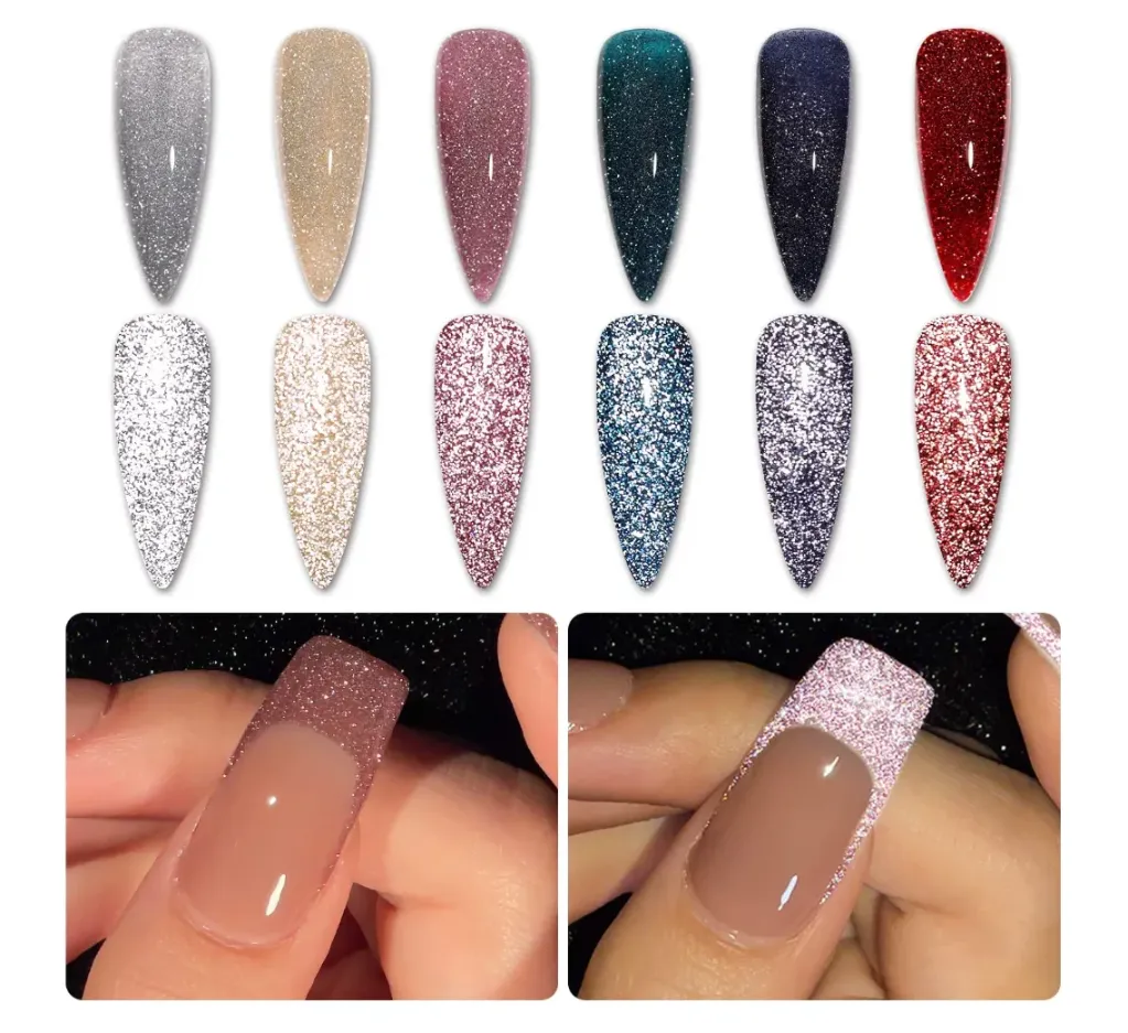 Esmaltes gel reflectivos - Gaoy 6 pcs - Disponible en Honduras