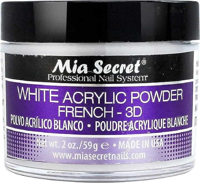 Mia Secret - White Acrylic Powder 2 Oz - Disponible en Honduras